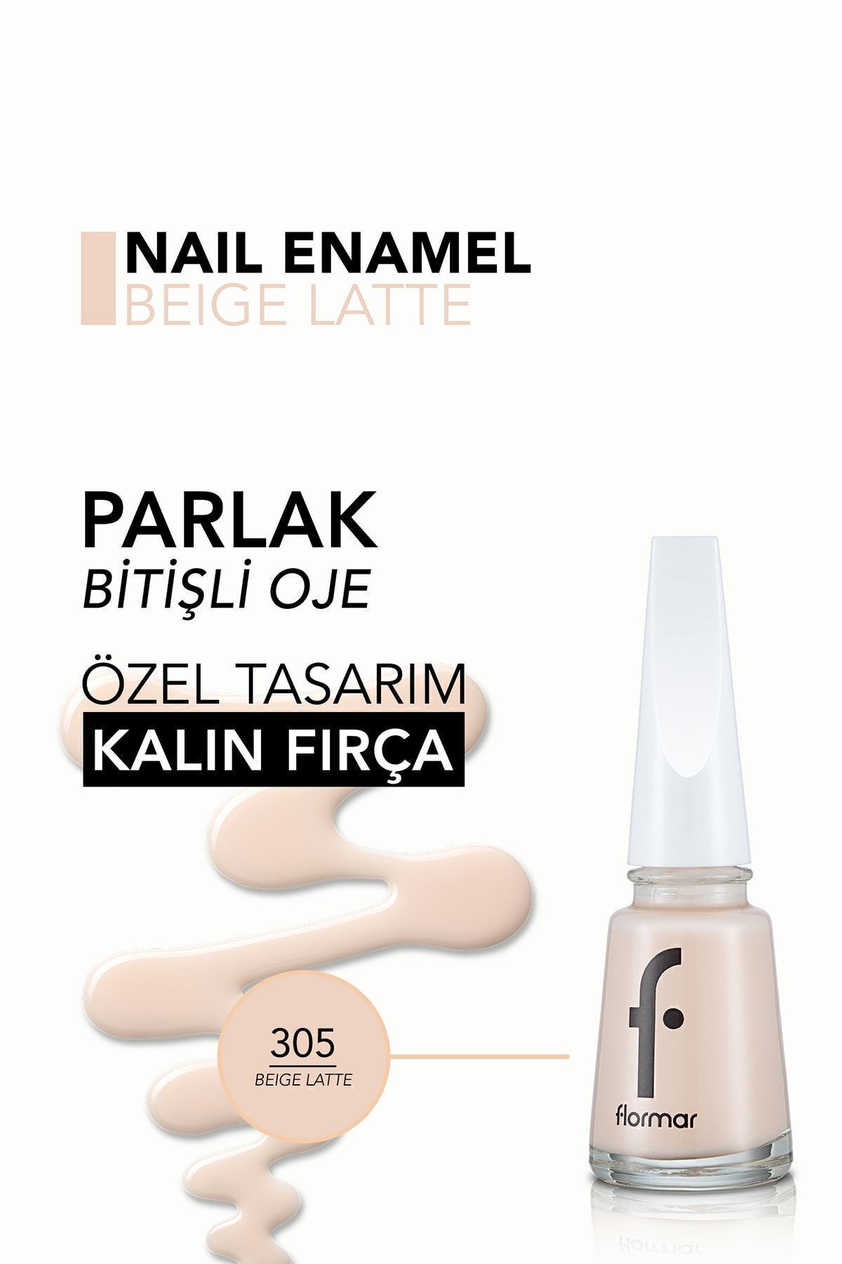 Flormar Sedefli Parlak Oje (PEMBE)305-