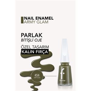 FLORMAR SEDEFLİ PARLAK OJE 454(YEŞİL)  NAİL ENAMEL-
