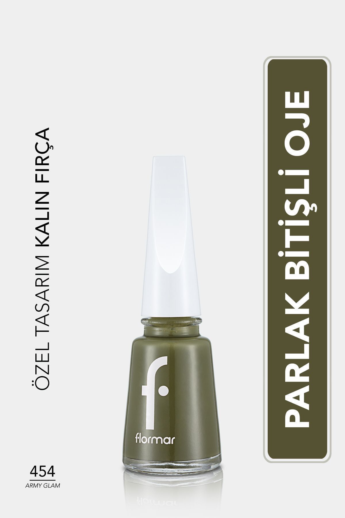 FLORMAR SEDEFLİ PARLAK OJE 454(YEŞİL)  NAİL ENAMEL-