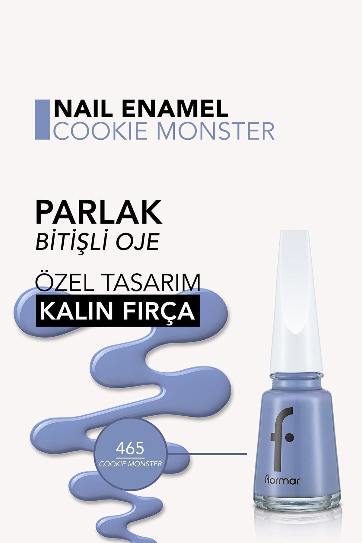Flormar Sedefli Parlak Oje (MAVİ) -465-