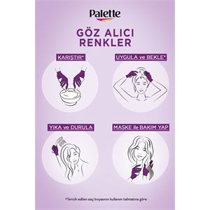 PALETTE GÖZ ALICI RENKLER SAÇ BOYASI NO: 1.0 SİYAH-