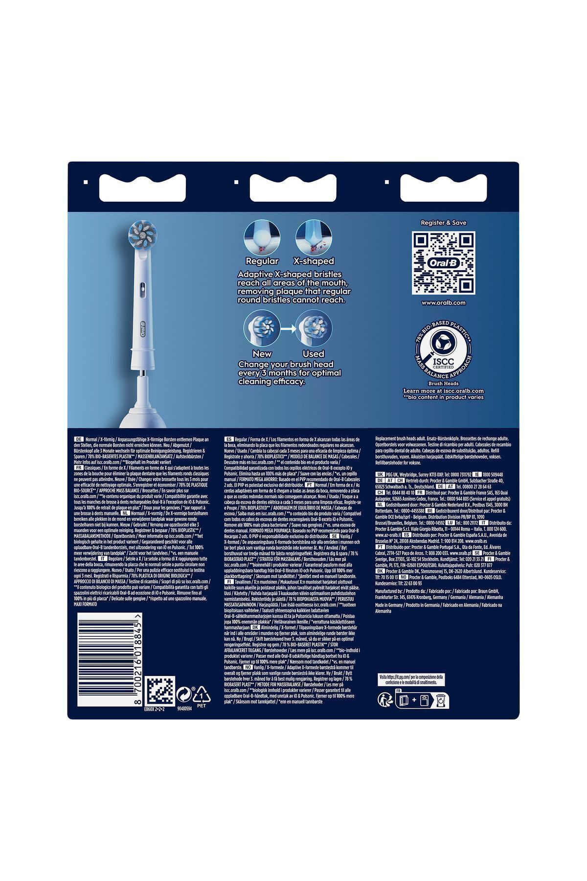 Oral-B Pro Sensitive Clean 6lı Diş Fırçası Yedek B-