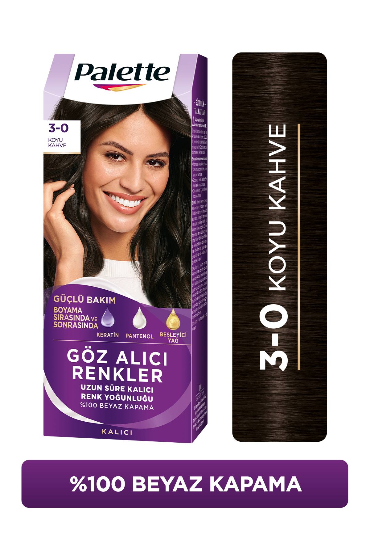 Palette Göz Alıcı Renkler 3 0 Koyu Kahve Saç Boyas-