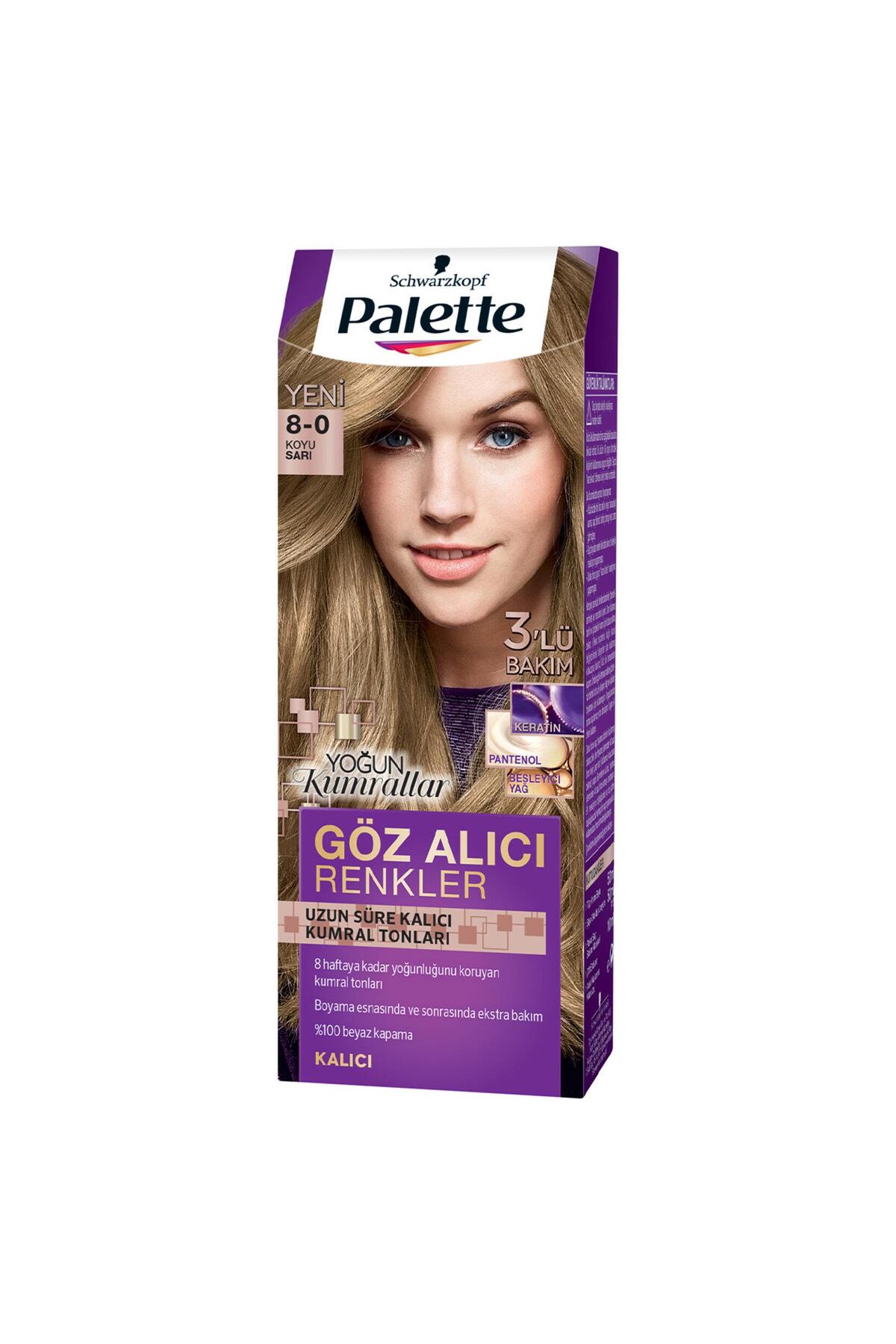 Palette Göz Alıcı Renkler 8.0 Koyu Sarı Saç Boyası-