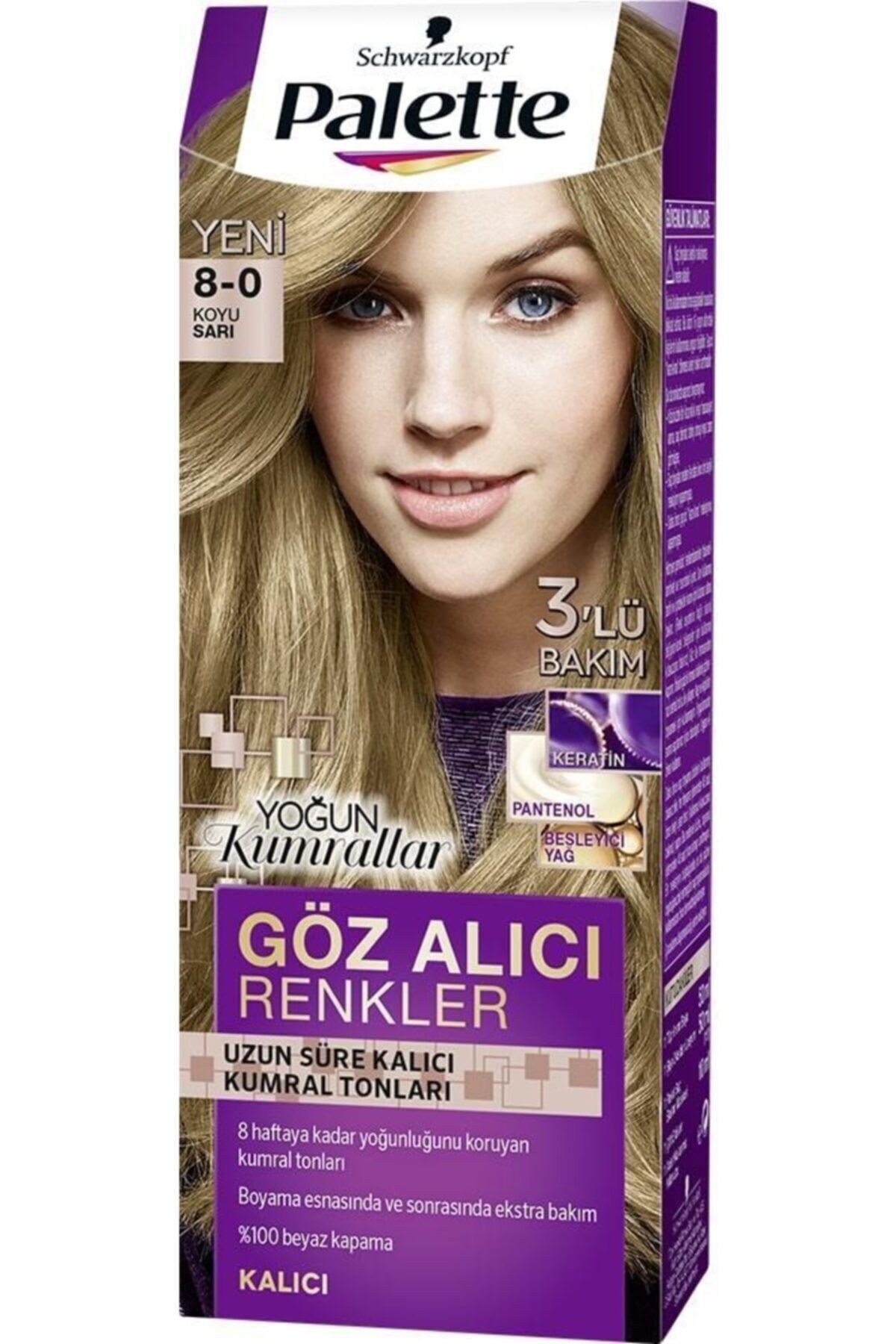 Palette Göz Alıcı Renkler 8.0 Koyu Sarı Saç Boyası-