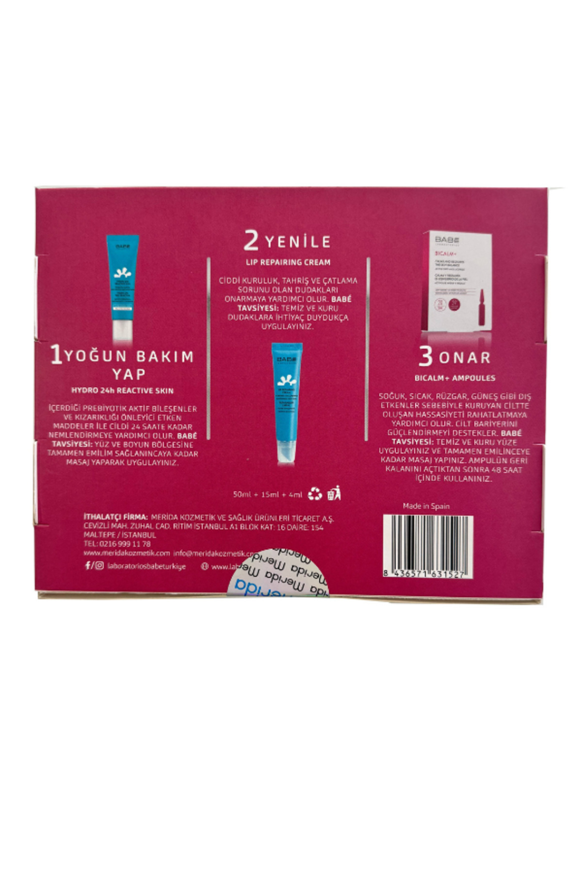 Babe Onarıcı Bakım Kiti - Hydro 24H Reactive Skin-