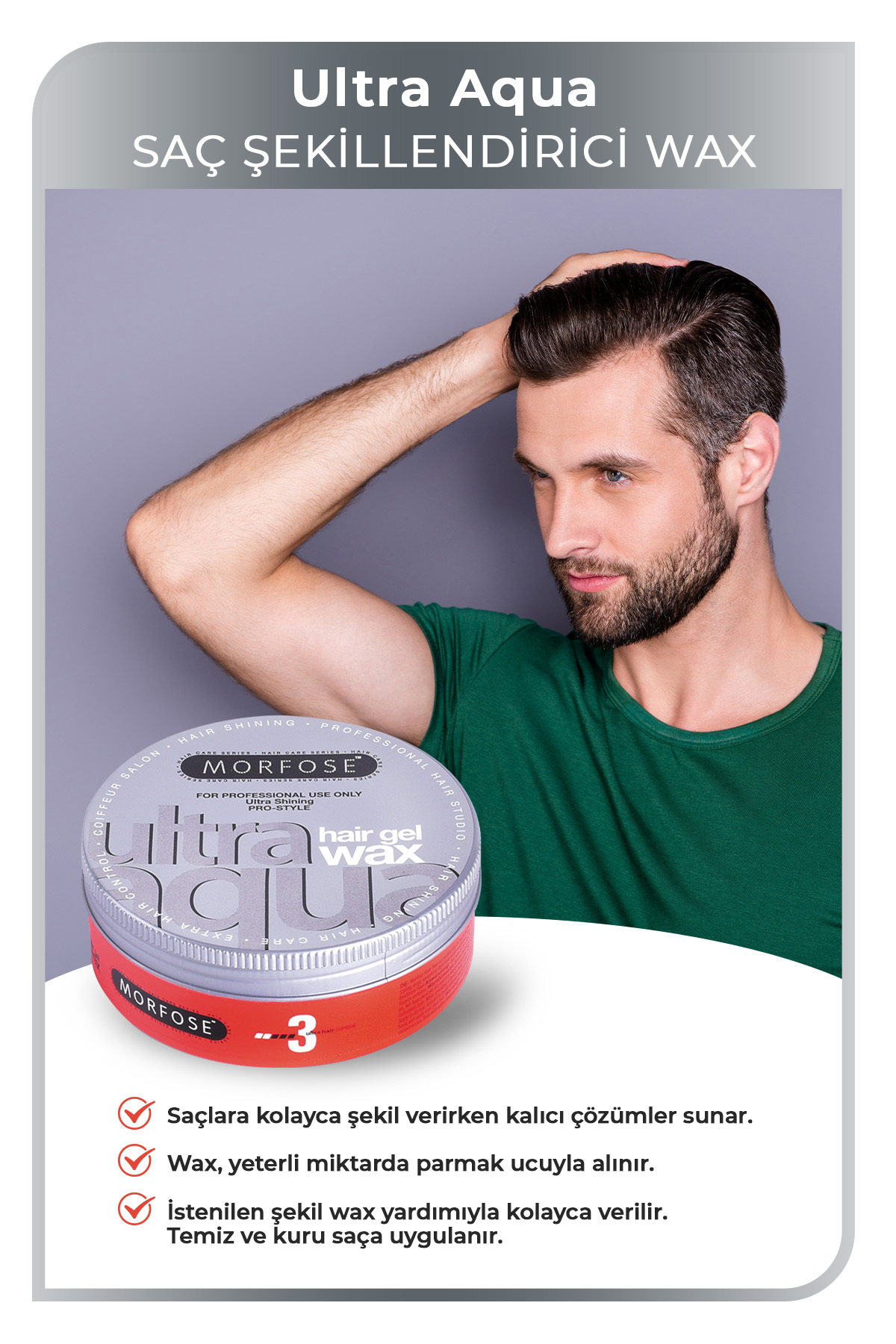 Morfose Ultra Aqua Hair Gel Wax 150 ml-