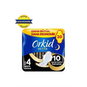 Orkid Ultra Gece Ekstra (BOY 4) 20 Adet Hijyenik P-
