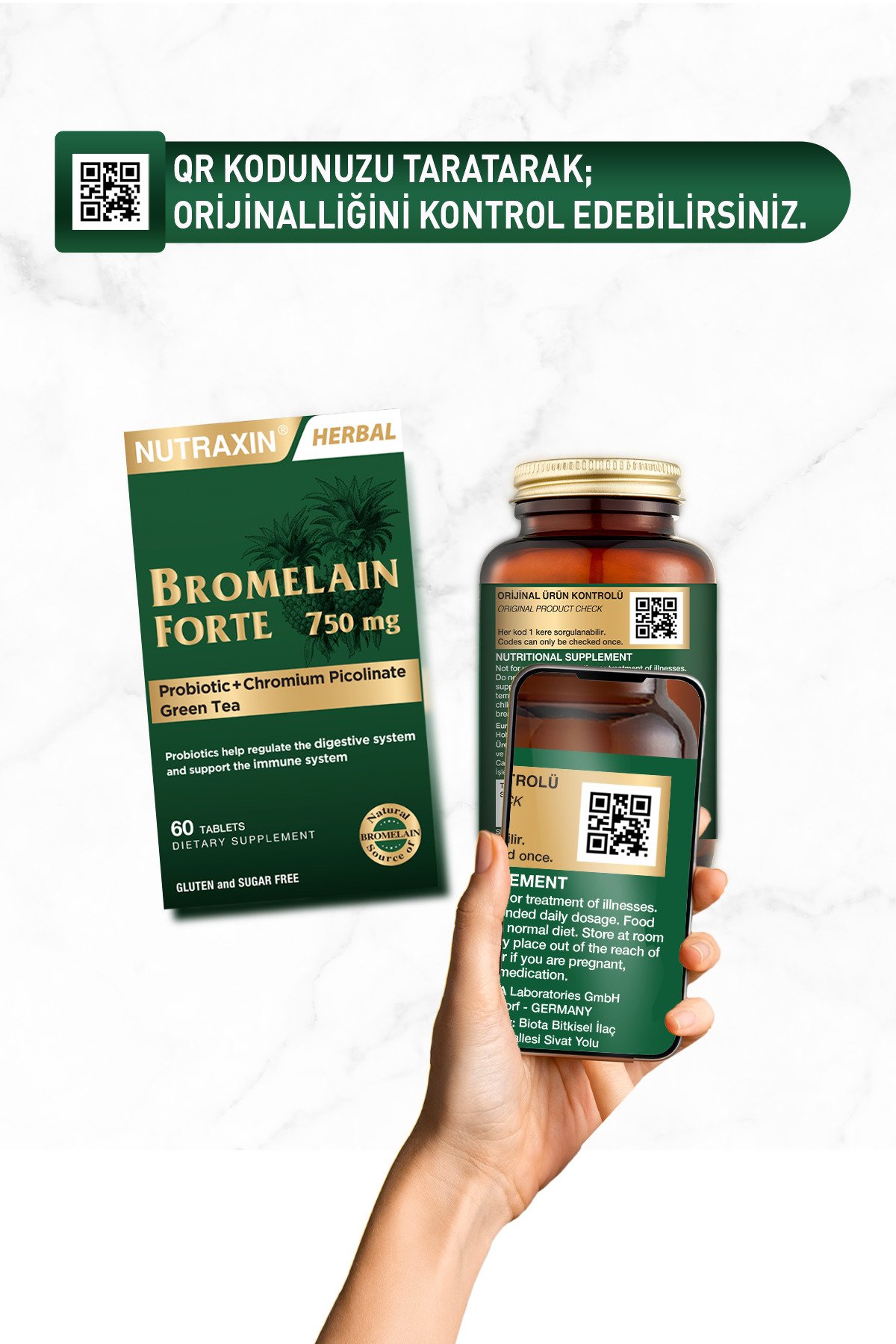 Nutraxin Bromelain Forte 60 Tablet - Bromelain Kro-