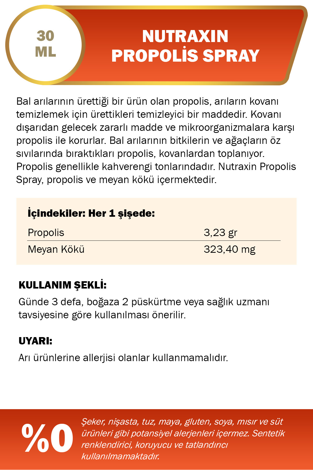 NUTRAXİN PROPOLİS 30 ML SPREY-