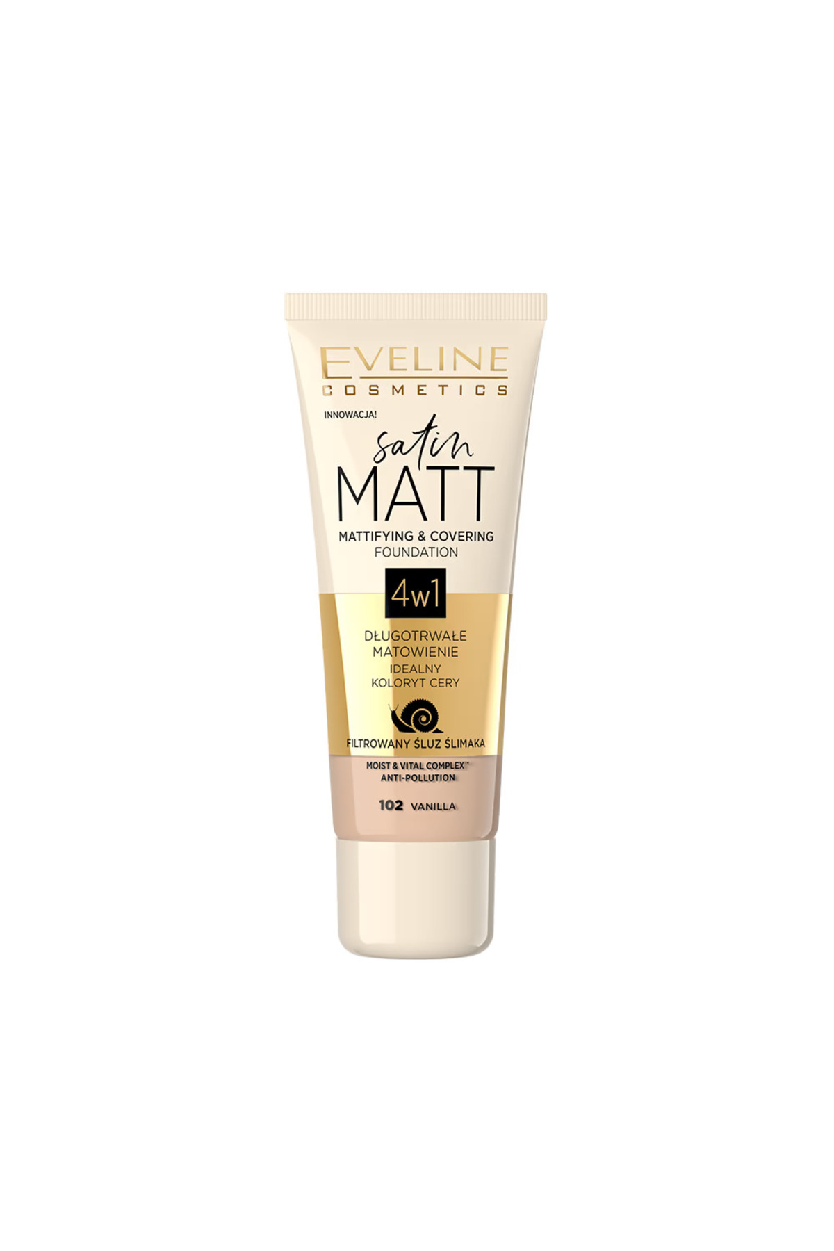 SATIN MATT MATTIFYING & COVERING FOUNDATION 102 VA-