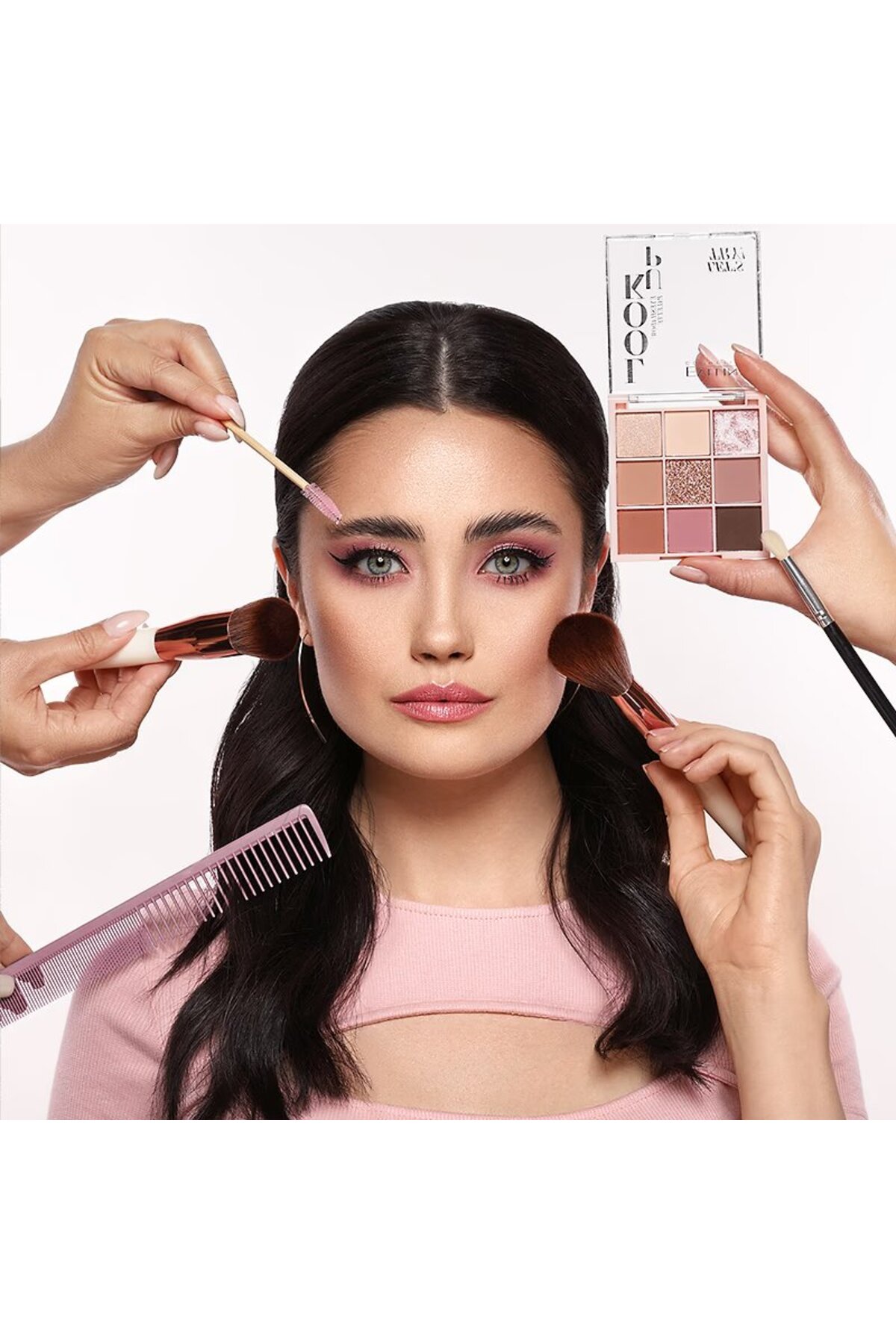 EYESHADOW PALETTE LOOK UP 9 COLORS LETS TRY-