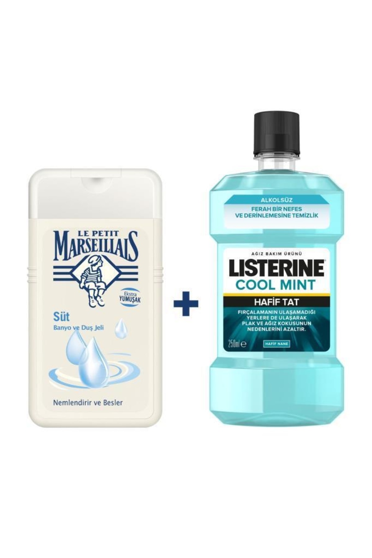 LPM SÜT 250 ML+ LİSTERİNE COOLMİNT HAFİF TAT 250ML-