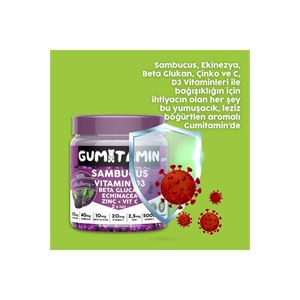 GUMİTAMİN SAMBUCUS MULTİVİTAMİN KARAMÜRVER VİTAMİN-