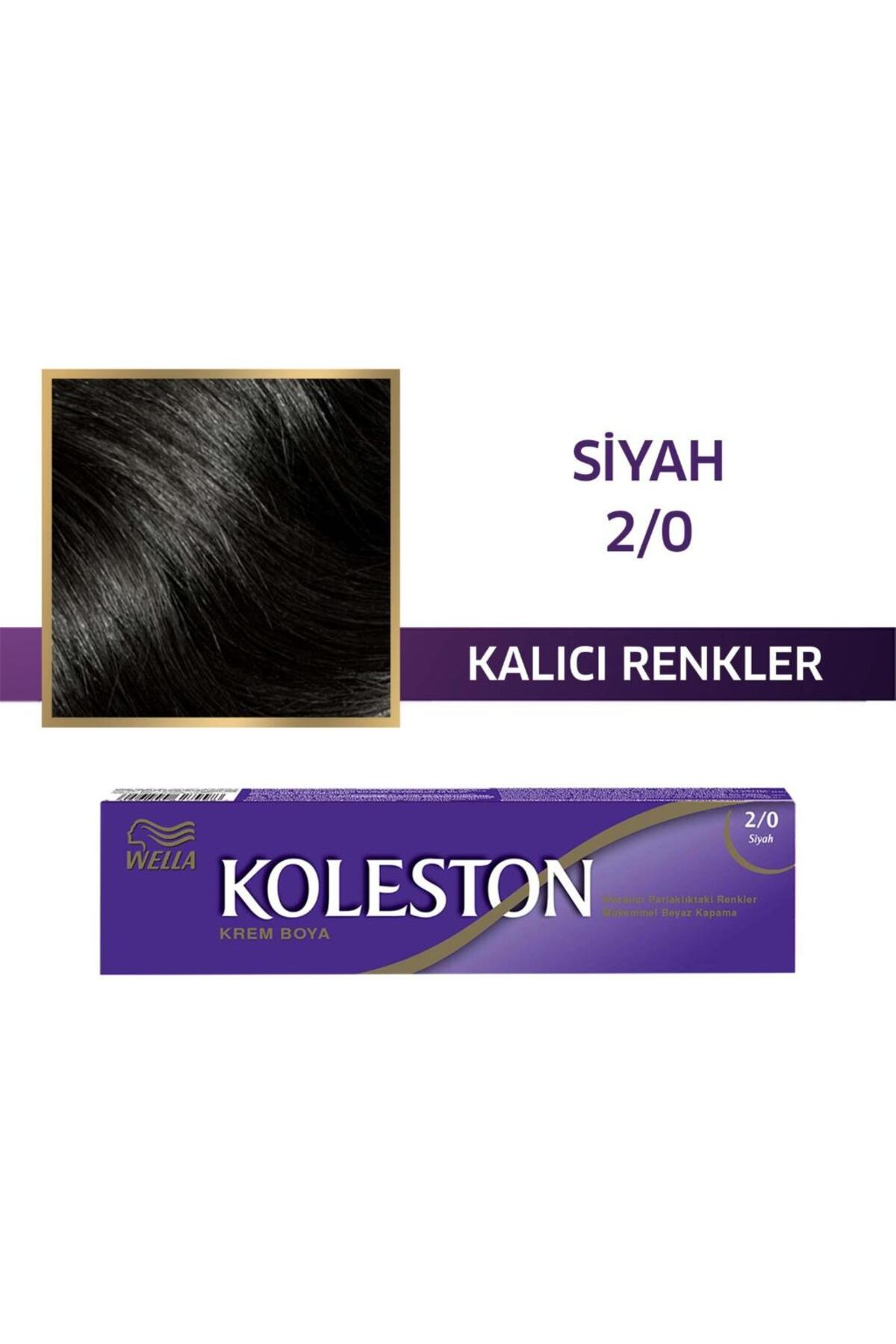 WELLA KOLESTON SİNGLE TÜP BOYA 2/0 SİYAH SAÇ BOYASI-