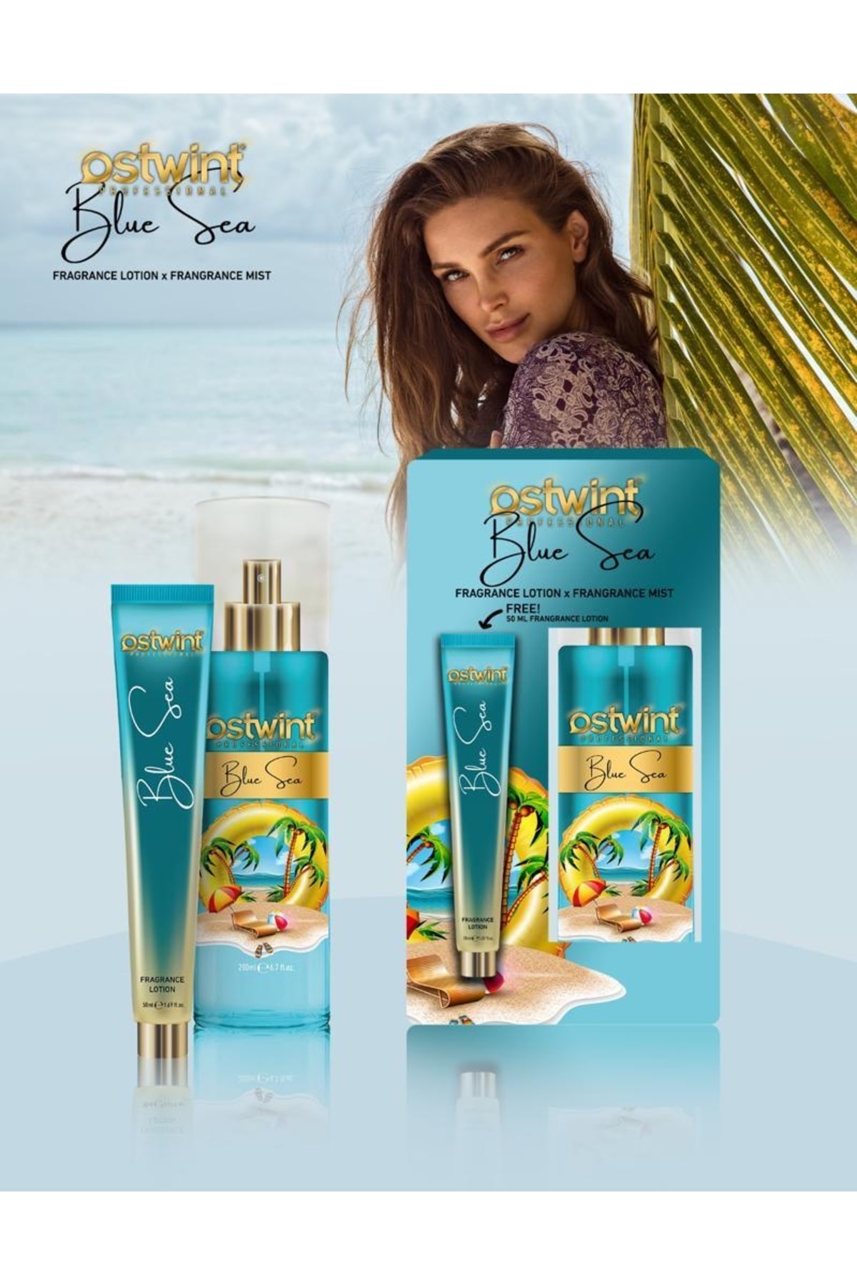 OSTWİNT 1+1 BLUE SEA BODY MİST - VÜCUT LOSYONU 200 ML-