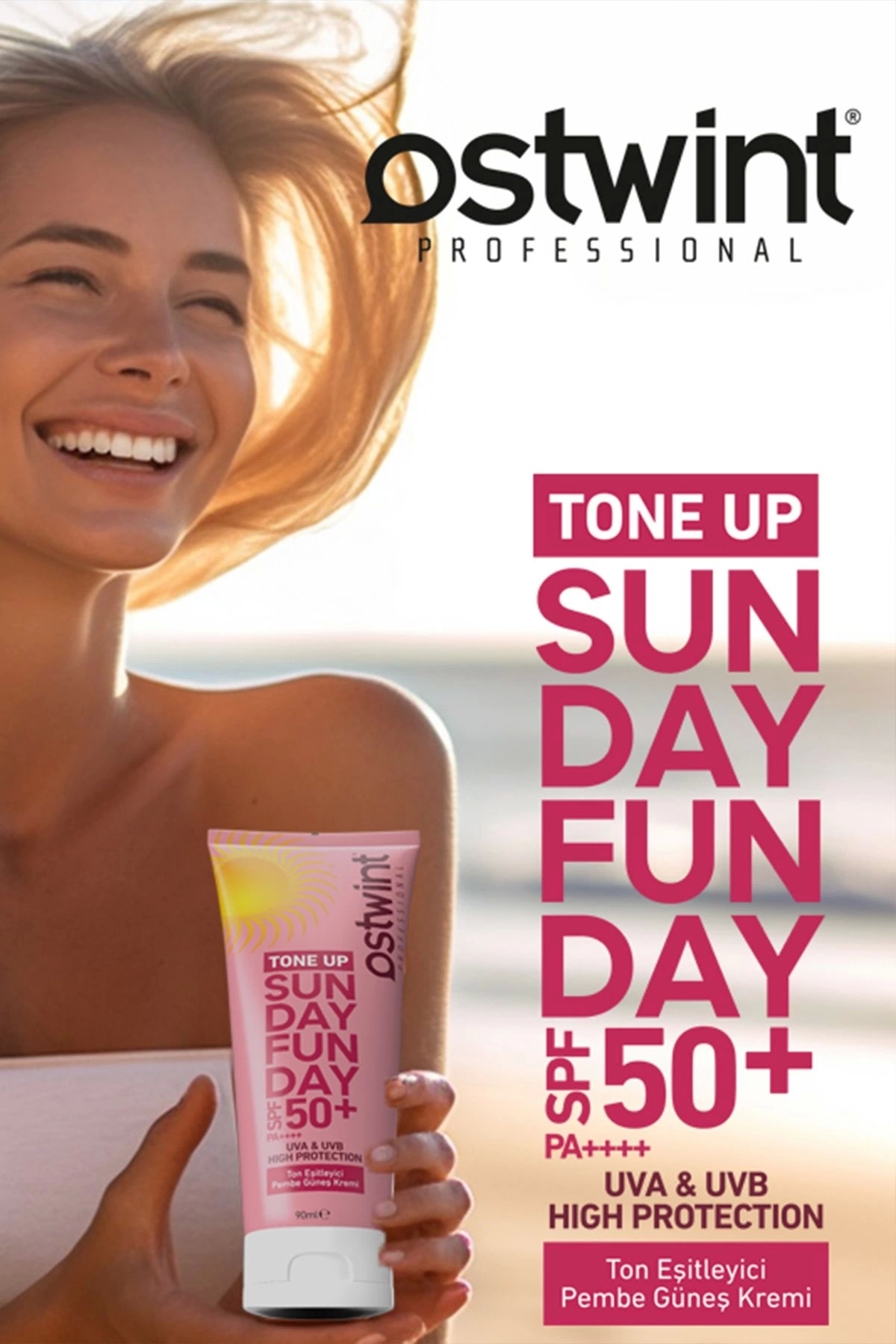 Ostwint Ton Eşitleyici Pembe Güneş Kremi 90ml-