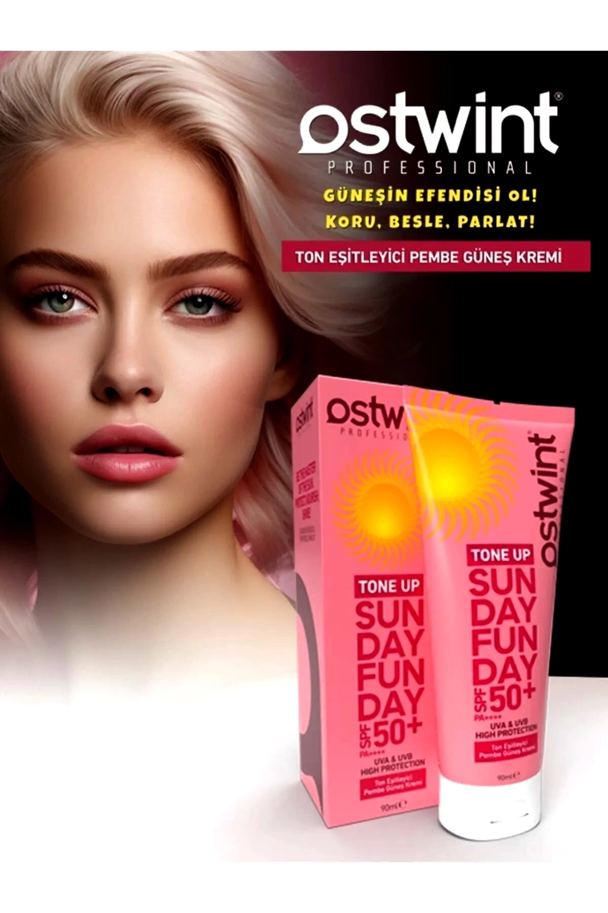 Ostwint Ton Eşitleyici Pembe Güneş Kremi 90ml-