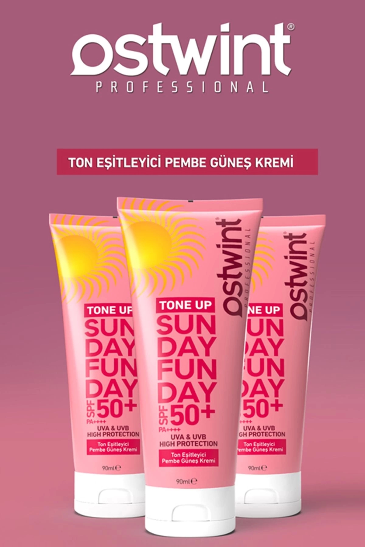 Ostwint Ton Eşitleyici Pembe Güneş Kremi 90ml-