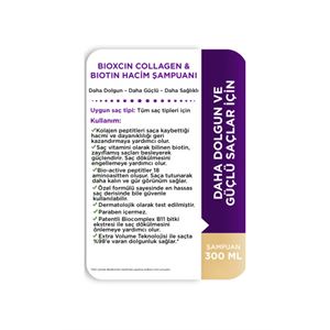 BİOXCİN COLLAGEN & BİOTİN EKSTRA HACİM & DOLGUNLAŞ ŞAMPUAN 300 ML-
