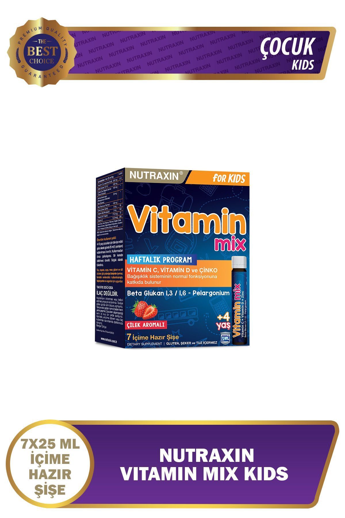 NUTRAXİN VİTAMİN MİX FOR KİDS 7X25 ML-
