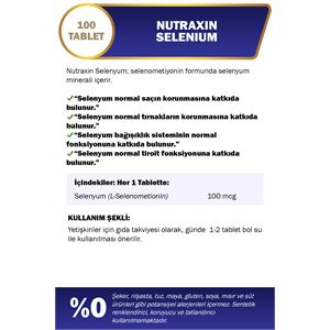 NUTRAXİN SELENİUM 100 MCG 100 TABLET-