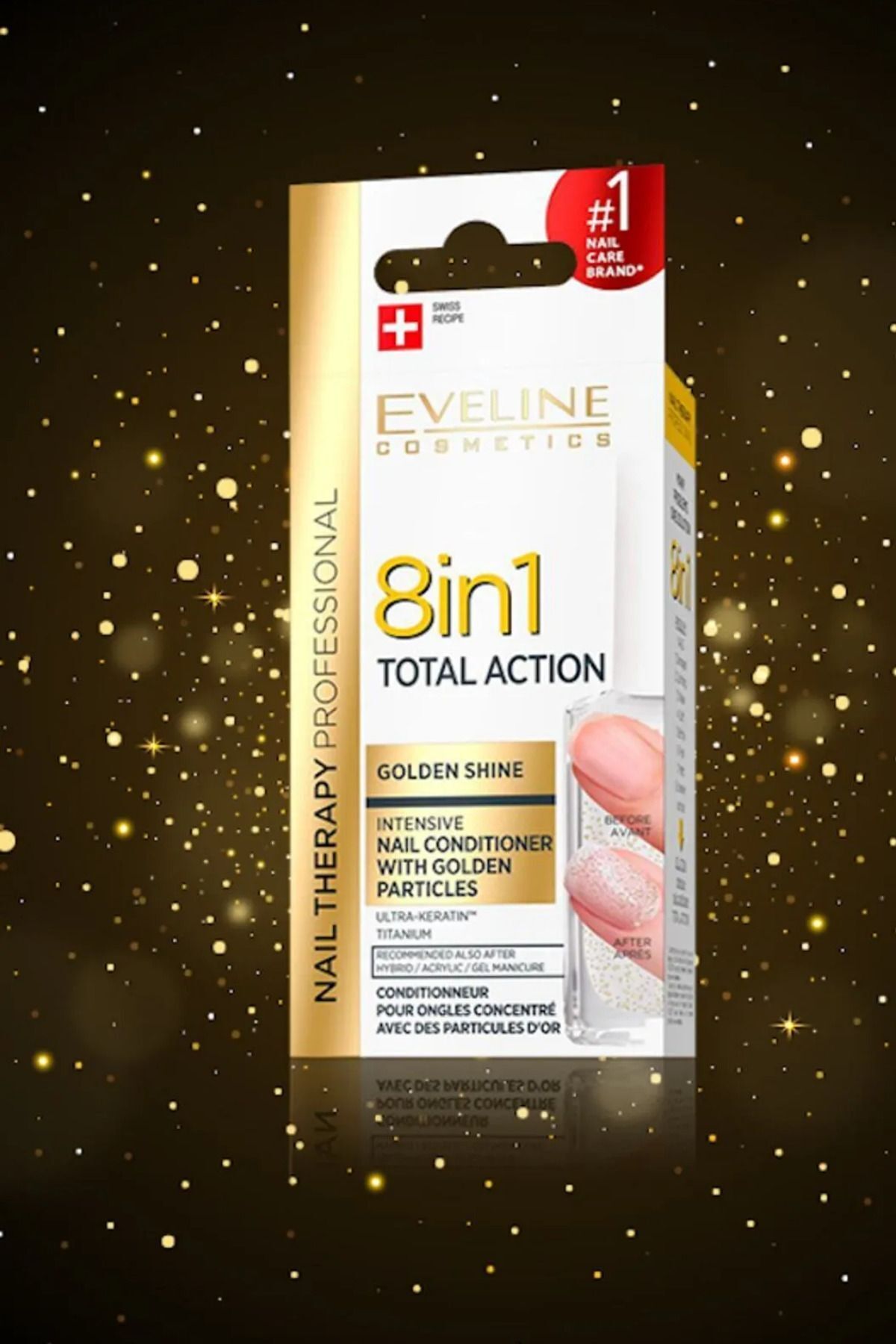 Eveline 8i 1 Arada Total Bakım Altın Işıltısı Tırnak-