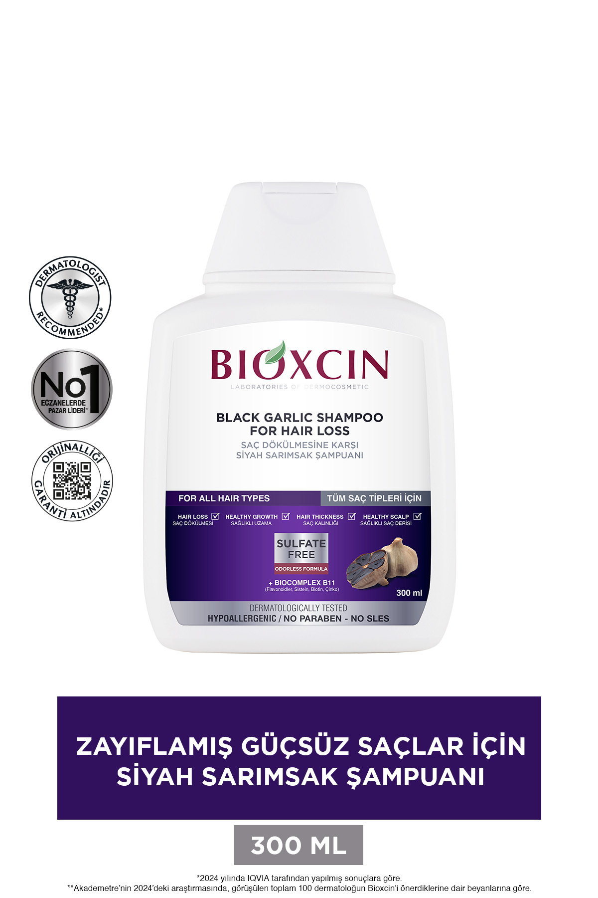 Bioxcin Siyah Sarımsak Şampuan 3x300 Ml-