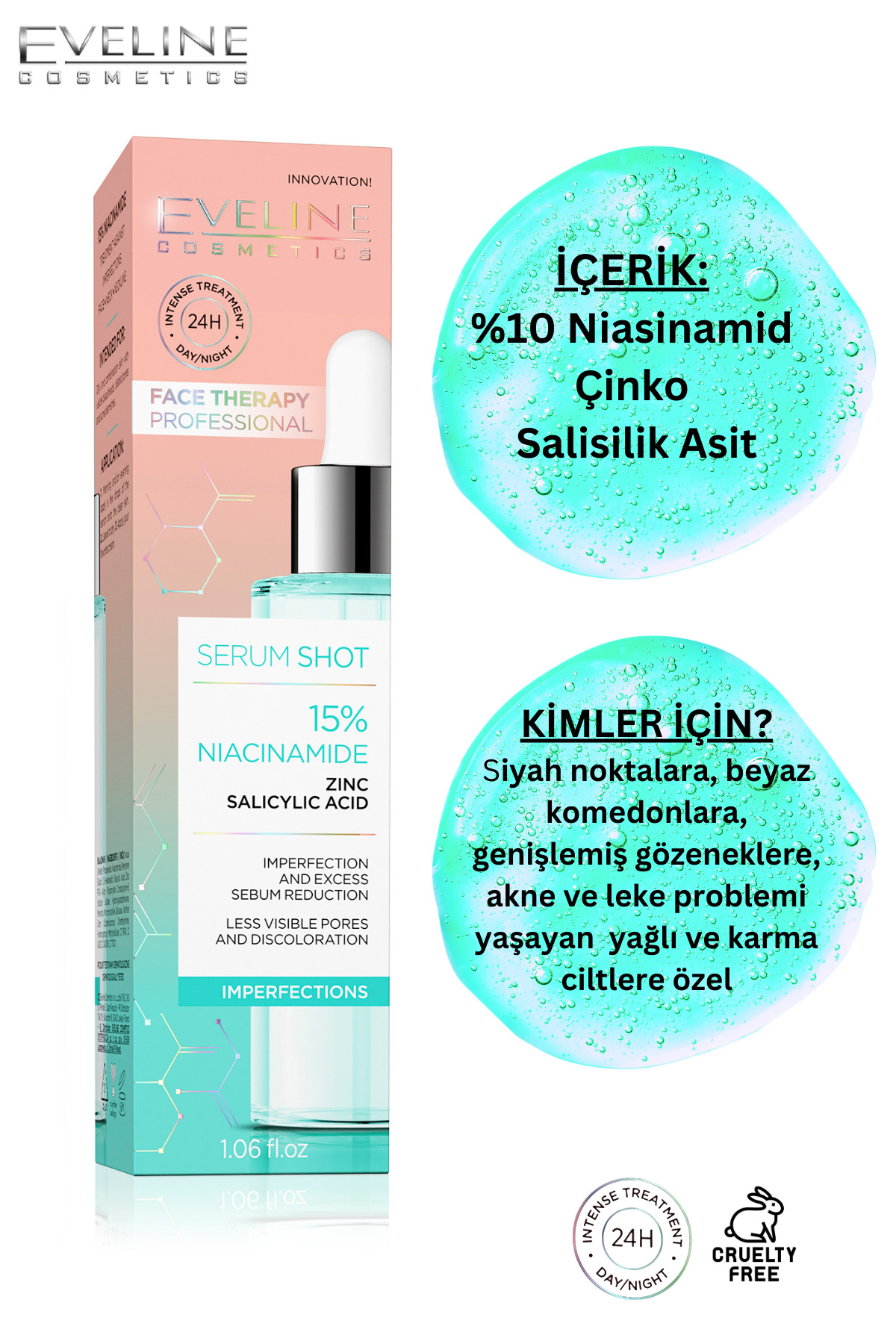Eveline %10 Niacinamid + Çinko + Salisilik Asit Se-