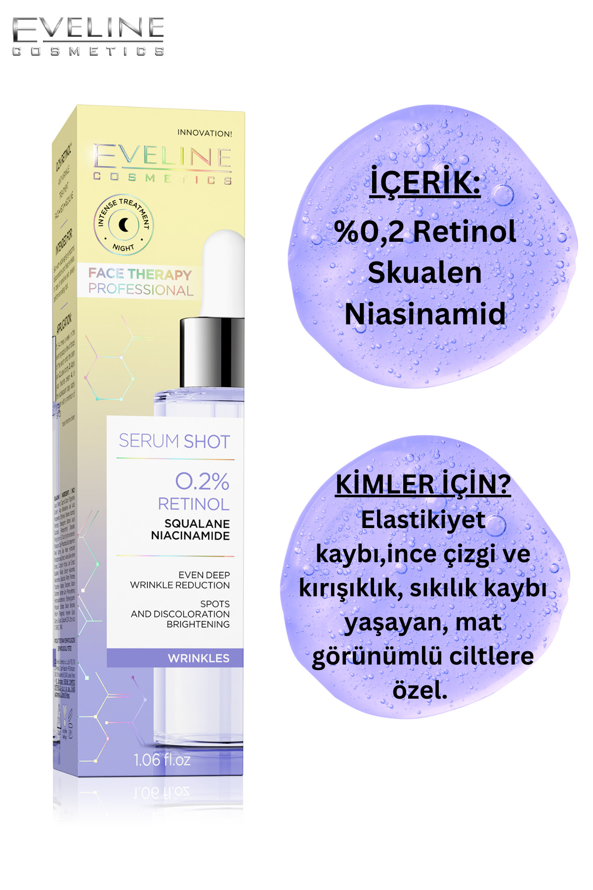 Eveline % 0.2 Retinol + Skualen + Niasinamid Serum-