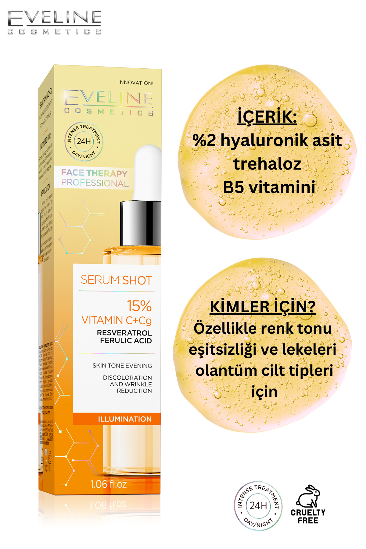 Eveline %15 C+Cg Vitamini + Resveratrol + Ferulik-