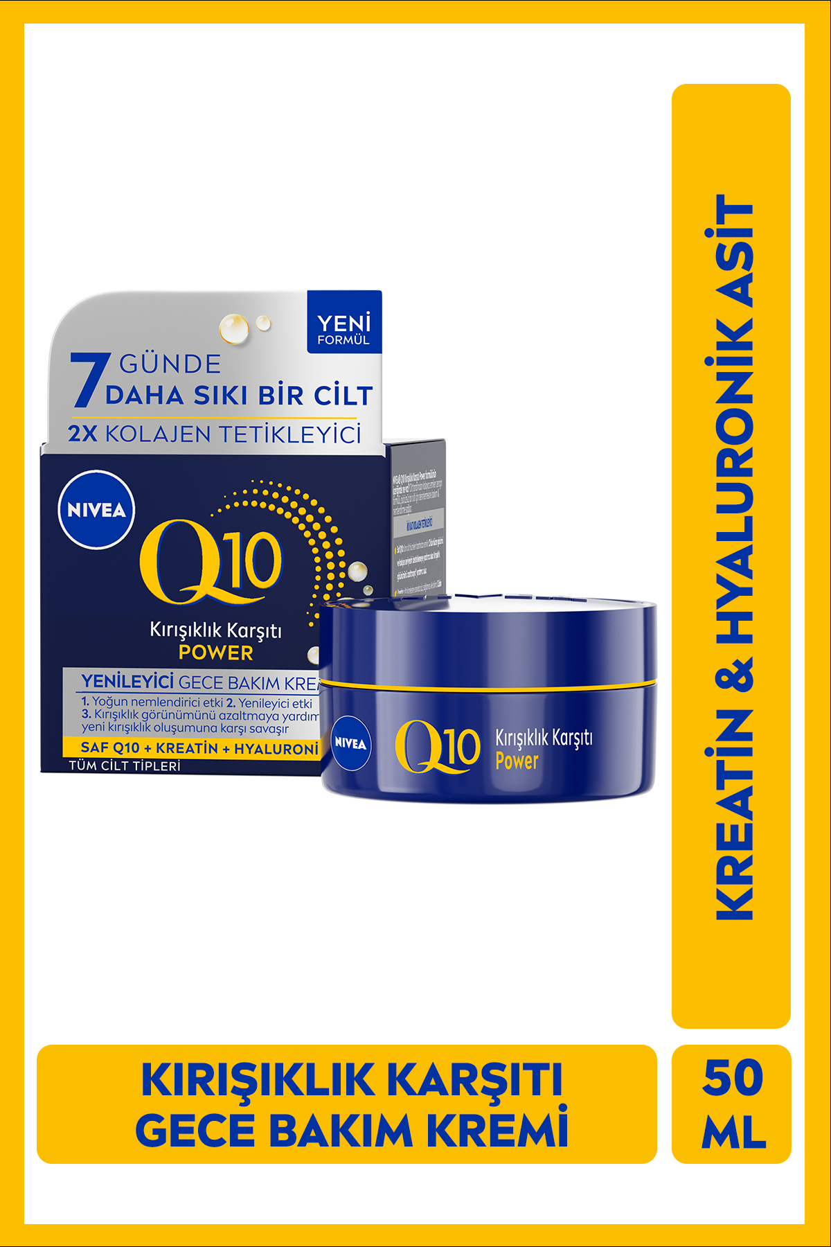 NIVEA Q10 KIRIŞIKLIK KARŞITI  GECE KREMİ 50ML-