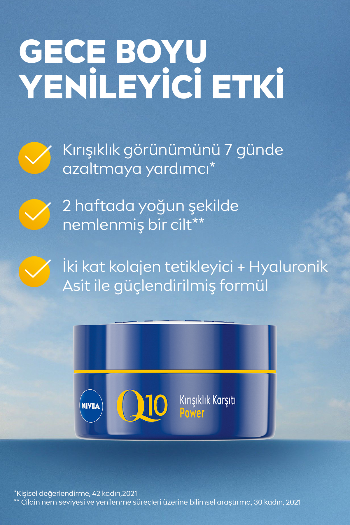 NIVEA Q10 KIRIŞIKLIK KARŞITI  GECE KREMİ 50ML-