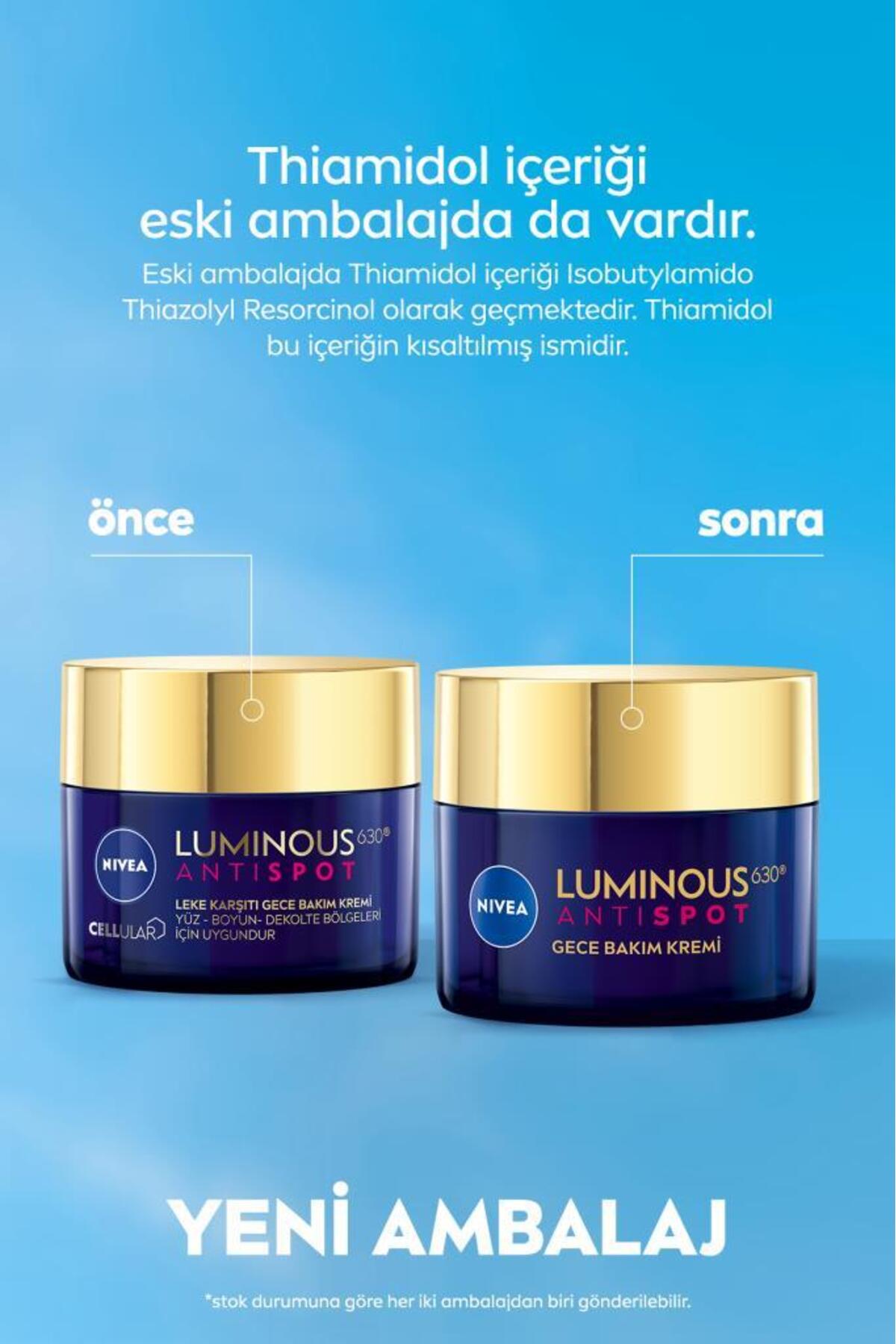 NIVEA CELLULAR LUMINOUS LEKE KARŞITI GECE KREMİ 50ML-