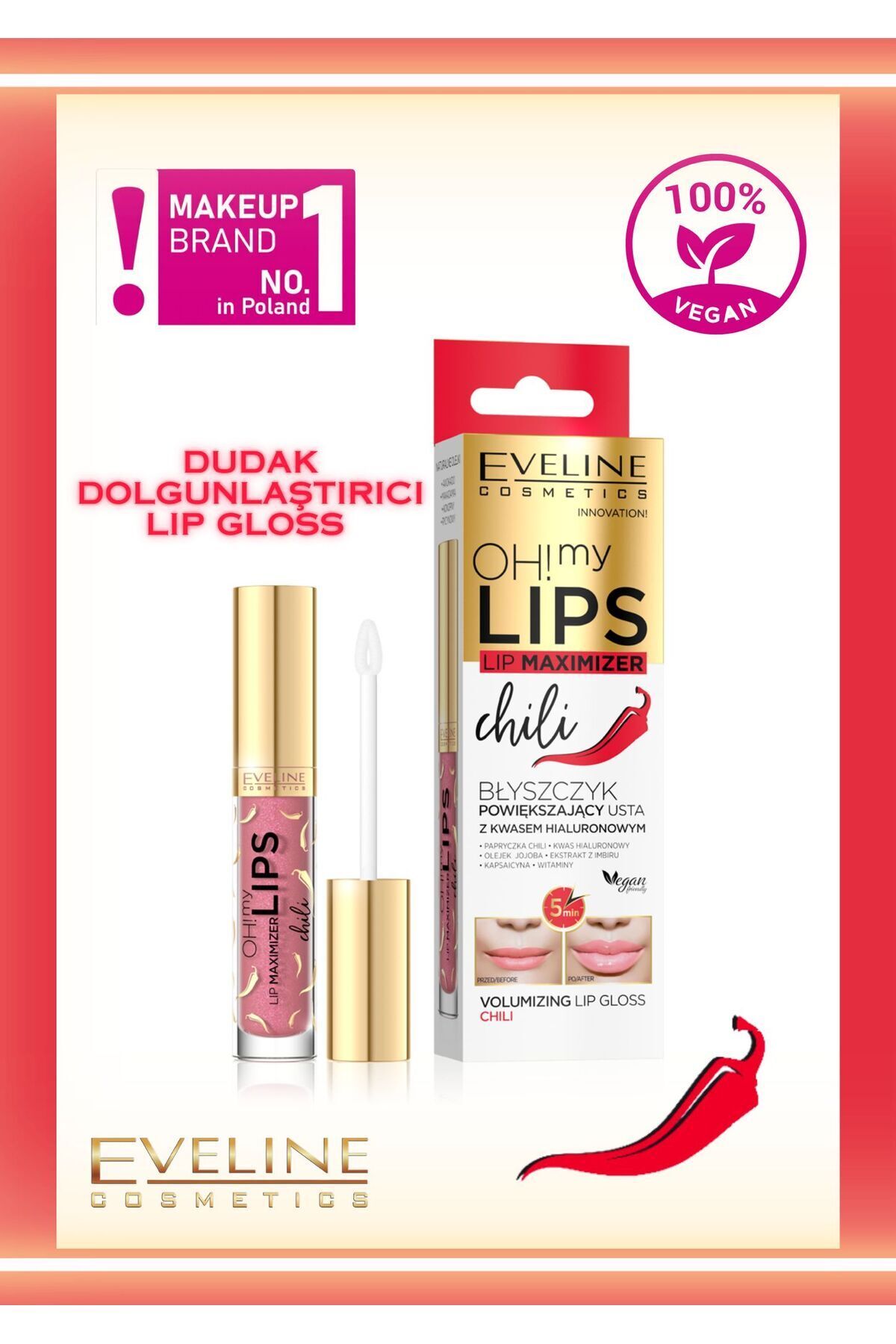 Eveline Oh! My Lips! Biber Ve Hyaluronik Asit Ile-