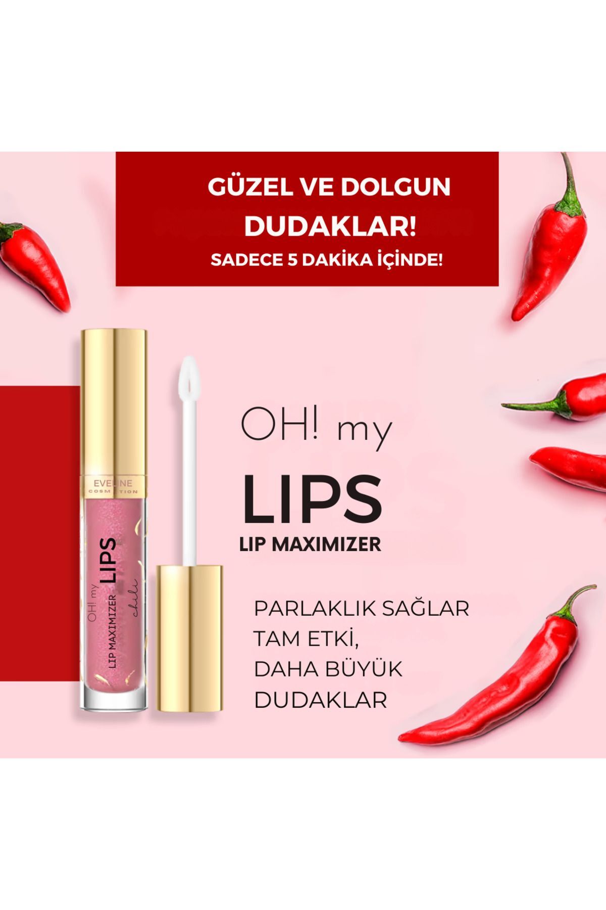 Eveline Oh! My Lips! Biber Ve Hyaluronik Asit Ile-