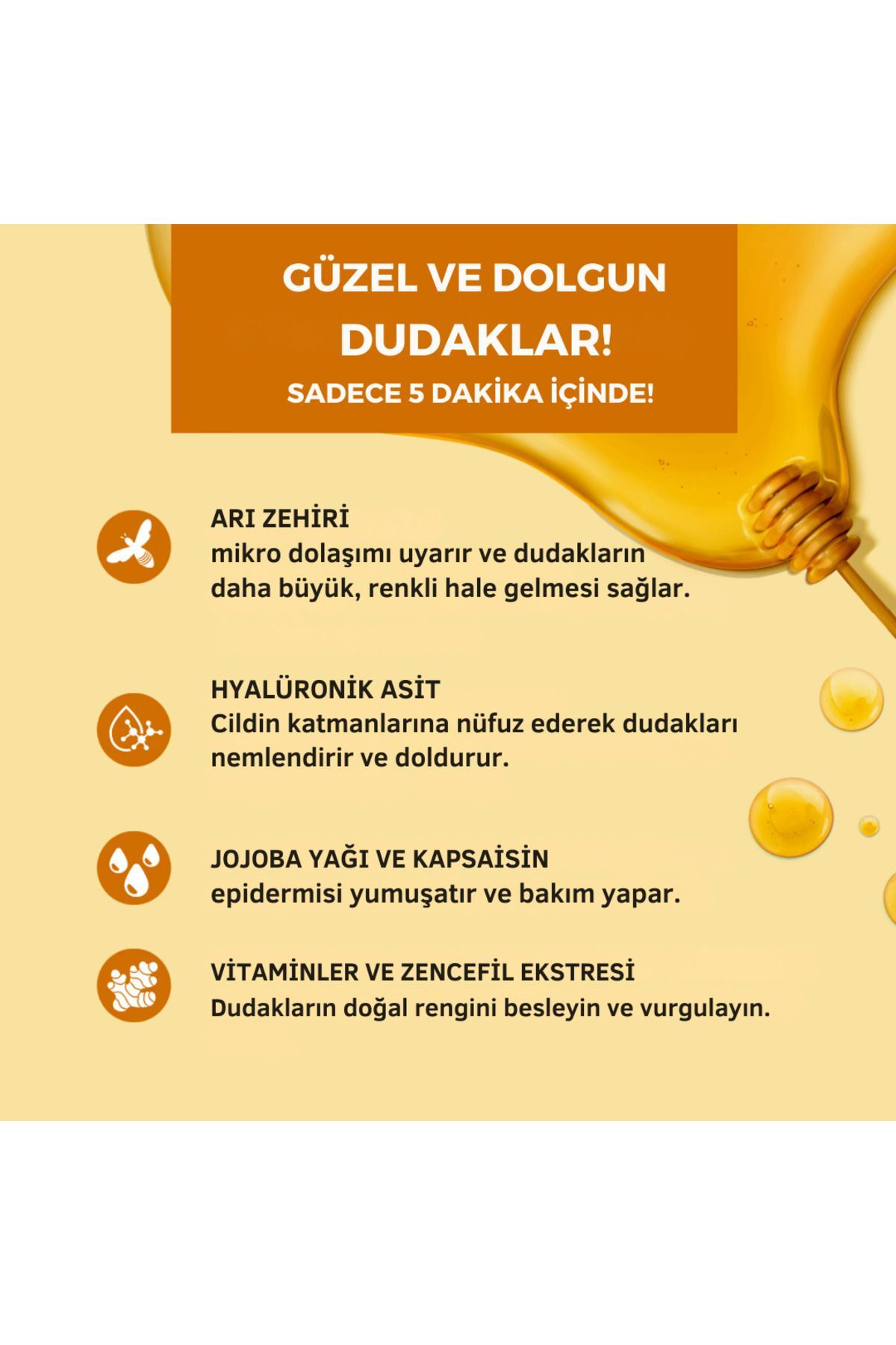 Eveline Oh! My Lips! Hyaluronik Asit Ve Arı Zehiri-