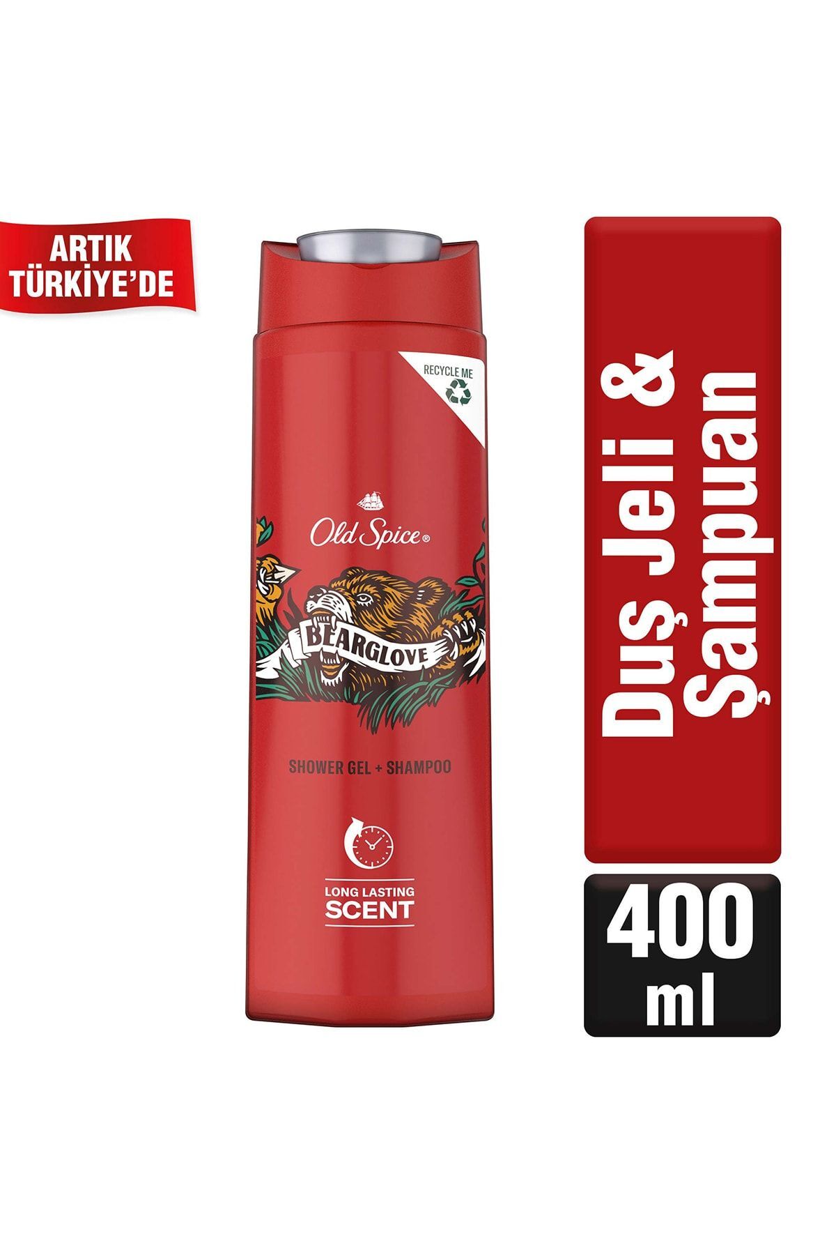 OLD SPİCE DUŞ JELİ & ŞAMPUAN 400 ML BEARGLOVE-