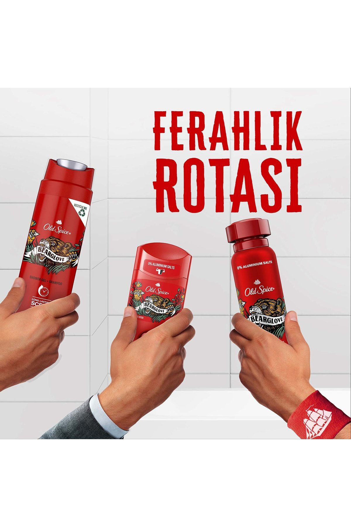 OLD SPİCE DUŞ JELİ & ŞAMPUAN 400 ML BEARGLOVE-