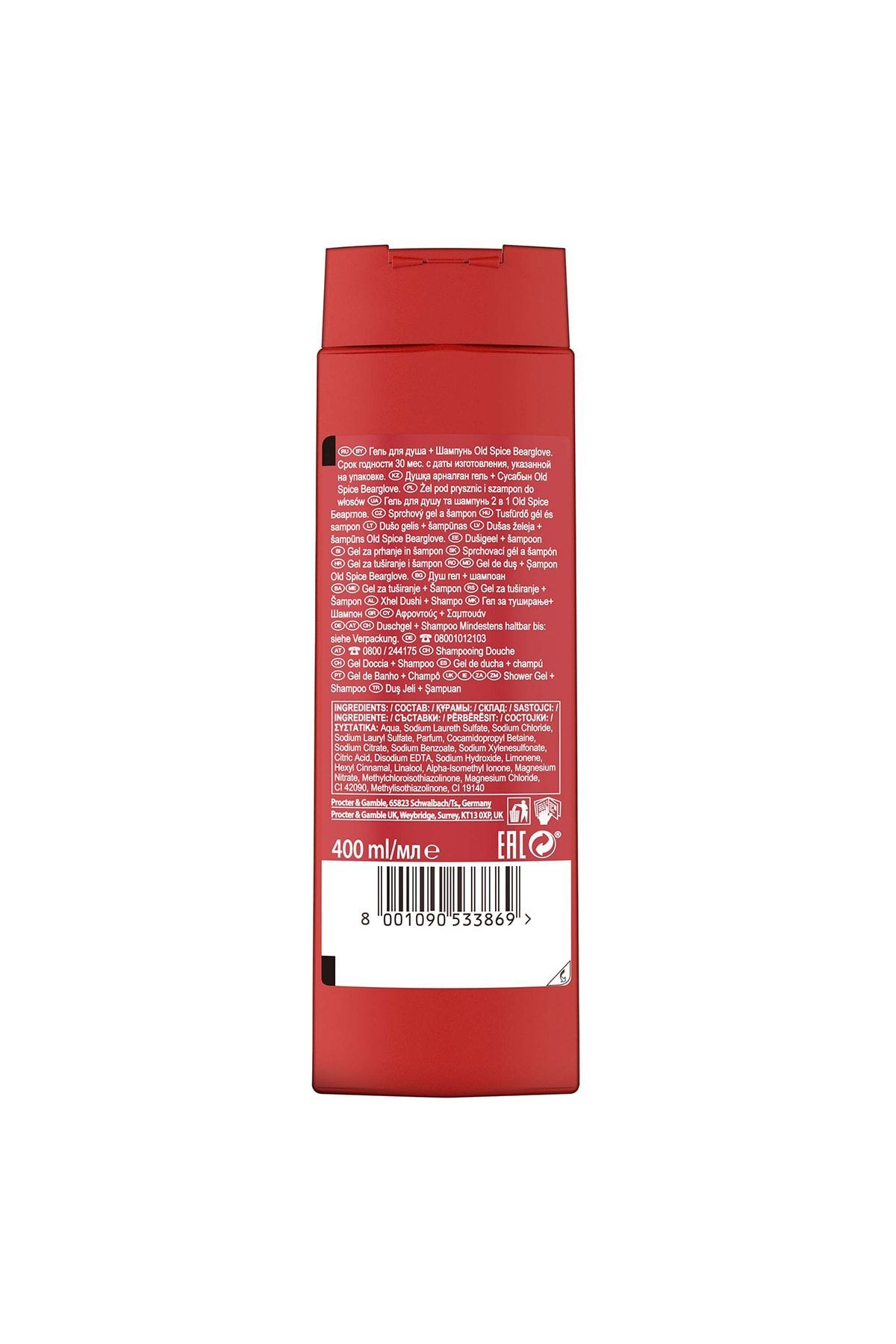 OLD SPİCE DUŞ JELİ & ŞAMPUAN 400 ML BEARGLOVE-
