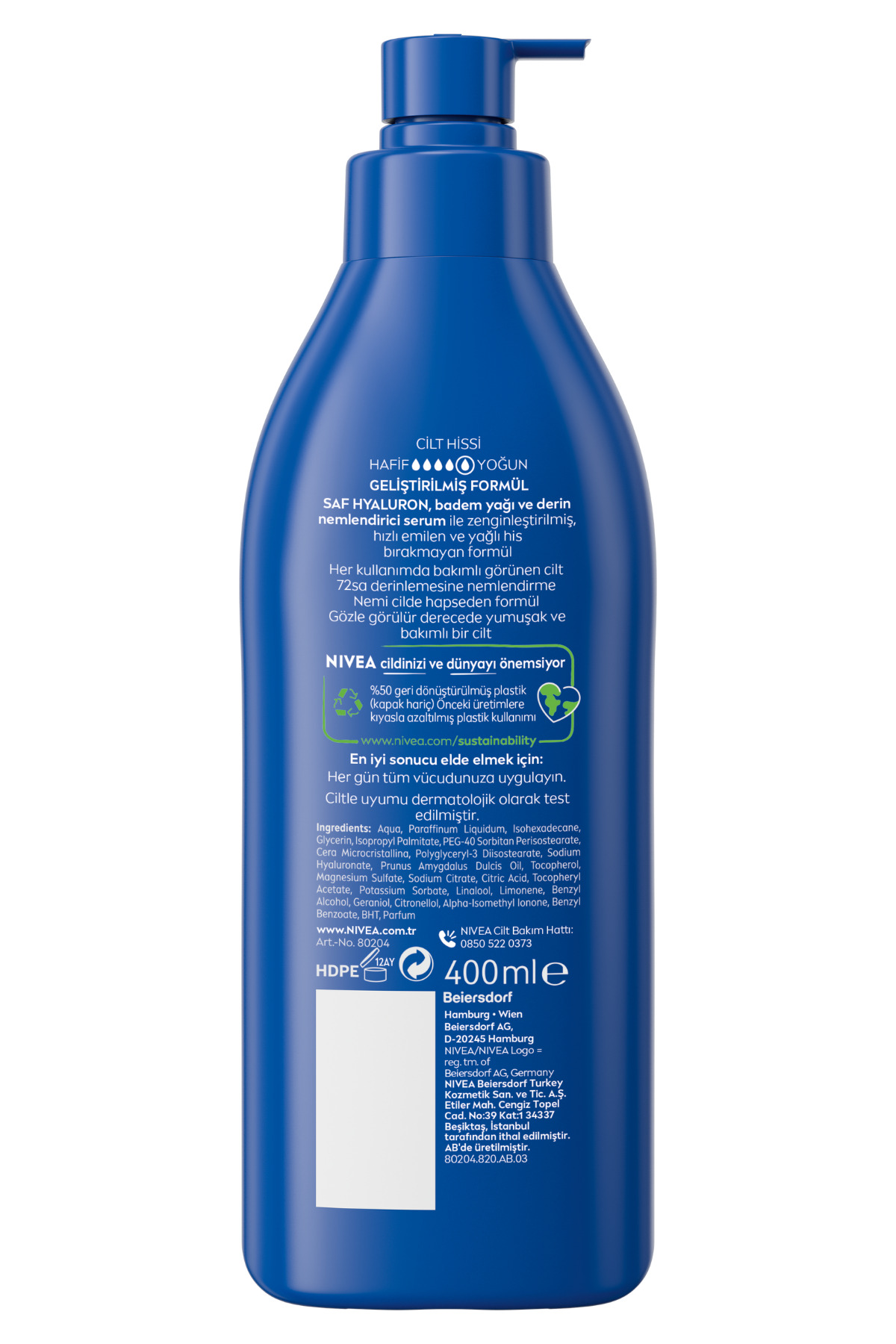 NİVEA BESLEYİCİ VÜCUT SÜTÜ YOĞUN NEMLENDİRİCİ BAKIM-