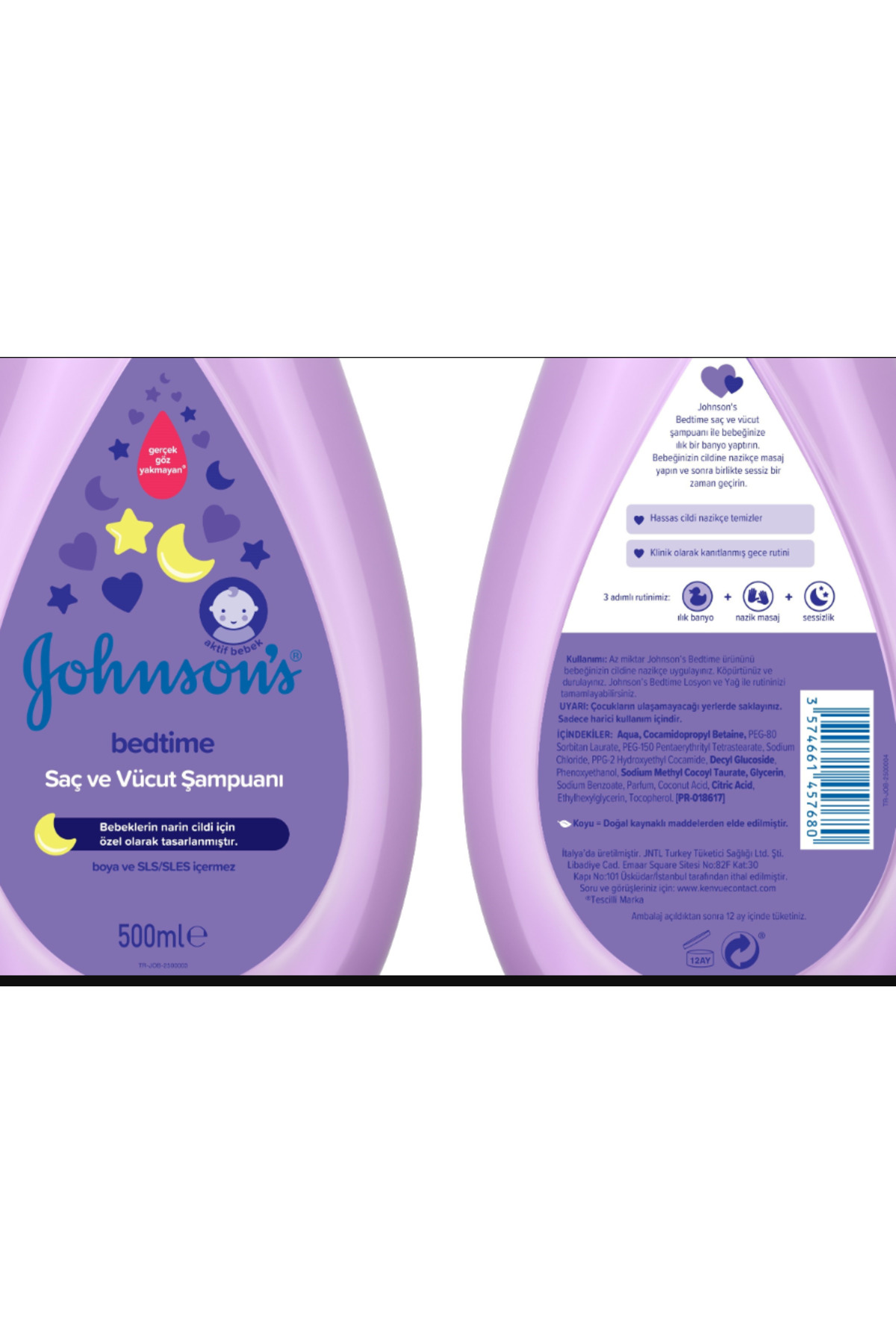 JOHNSONS BABY  BEDTİME ŞAMPUAN 500 ML-