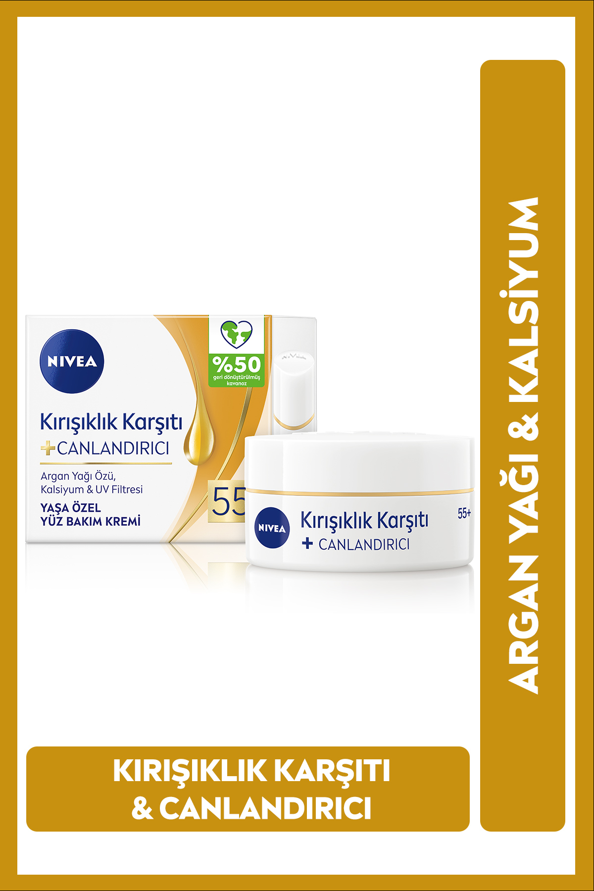 NIVEA VISAGE YAŞ 55+  KIRIŞIKLIK KARŞITI YENILEYICI 50ML-