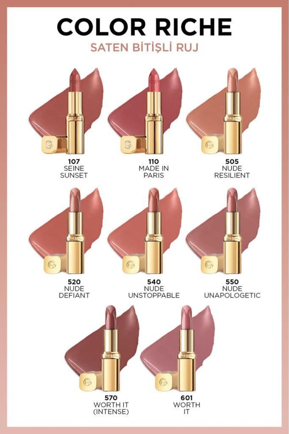 LOreal Paris Color Riche Saten Bitişli Ruj 505-