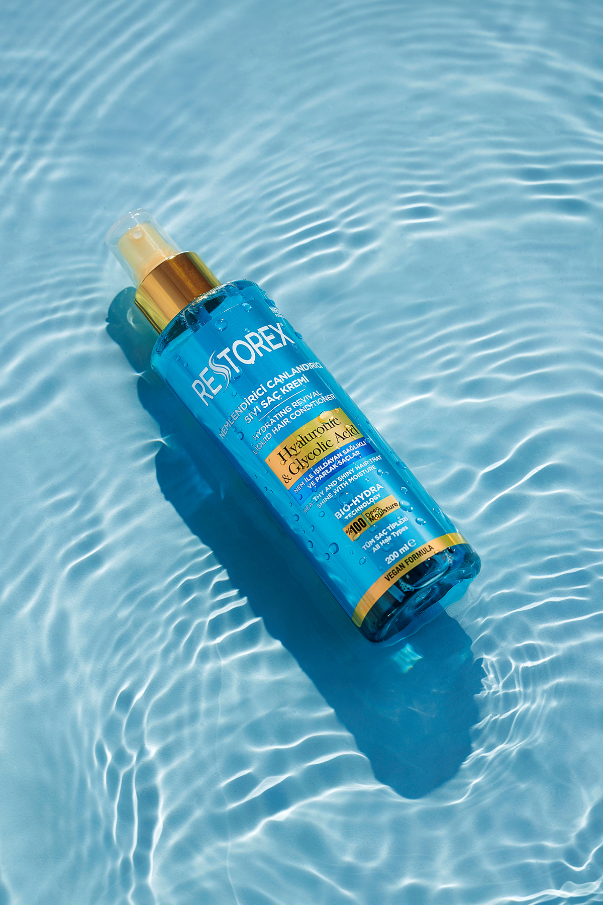 Restorex Hydra Nemlendirici Canlandırıcı Bakım Sıvı Saç Kremi 200 Ml - Hyaluronik Asit Glikoik Asit Sülfatsız-