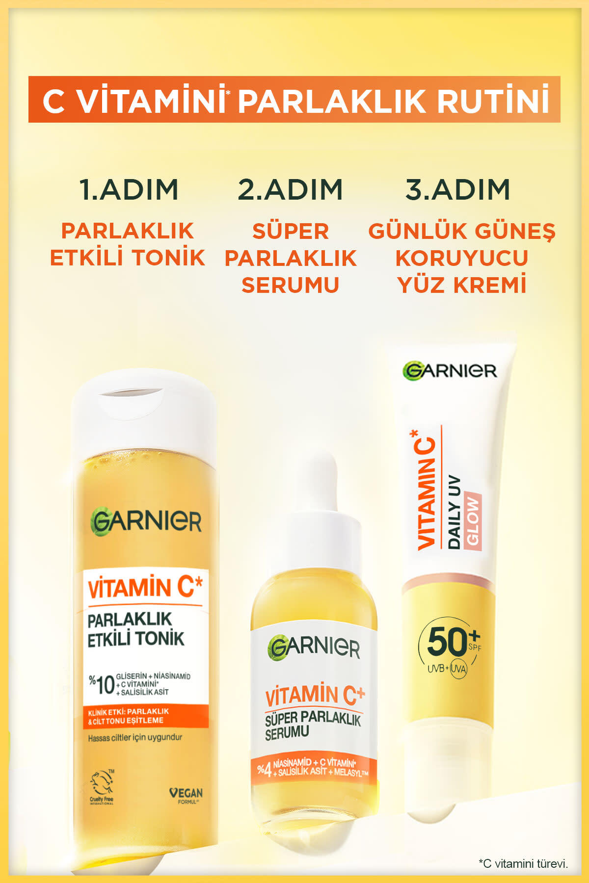 Garnier Vitamin C Parlaklık Etkili Canlandırıcı Tonik Salisilik Asit 120-