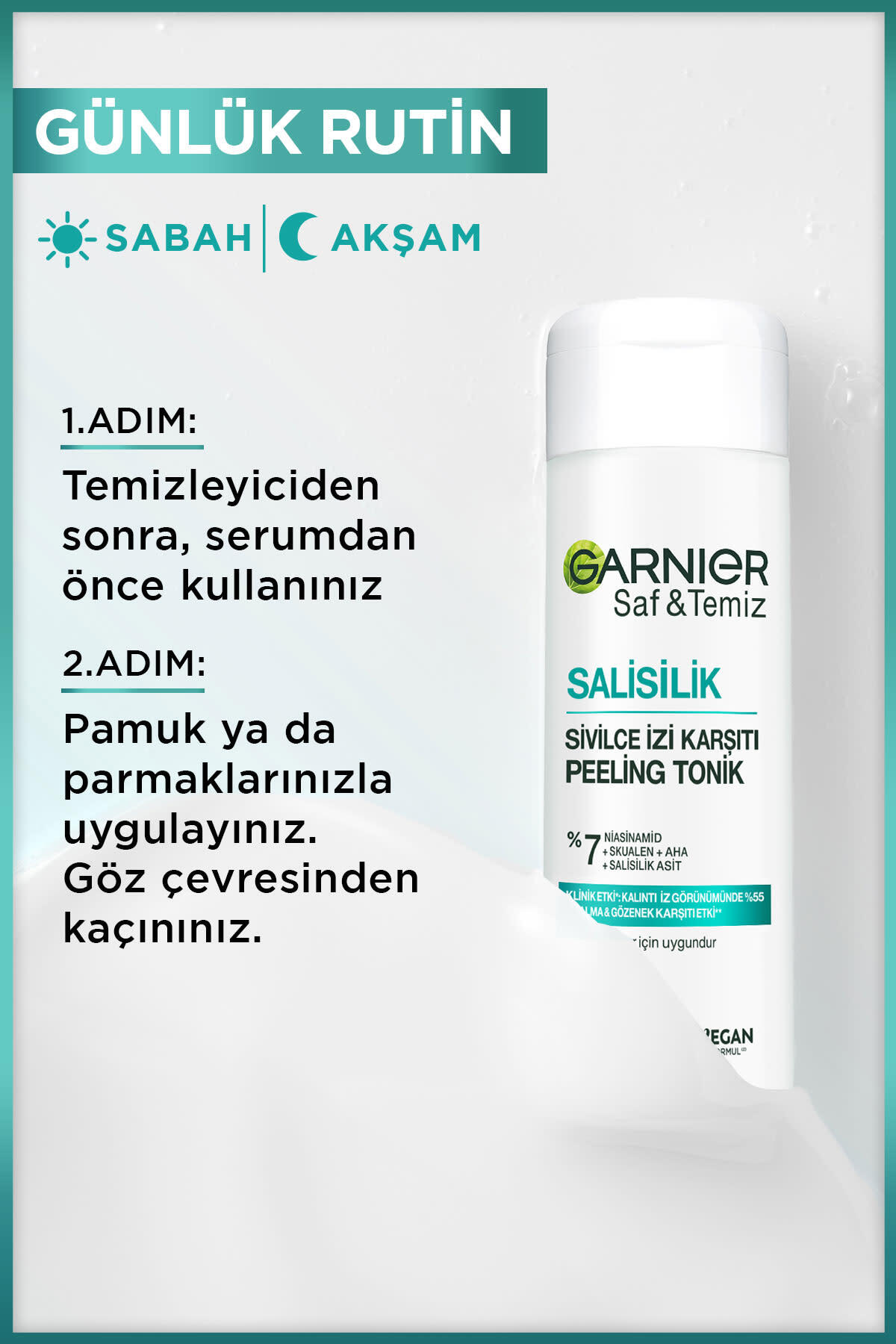 Garnier Salisilik Sivilce İzi Karşıtı Gözenek Sıkılaştırıcı Peeling Tonik-