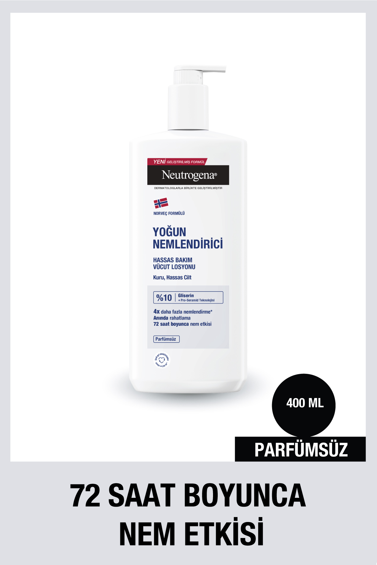 NEUTROGENA HASSAS BAKIM PARFÜMSÜZ VÜCUT LOSYON 400ML-