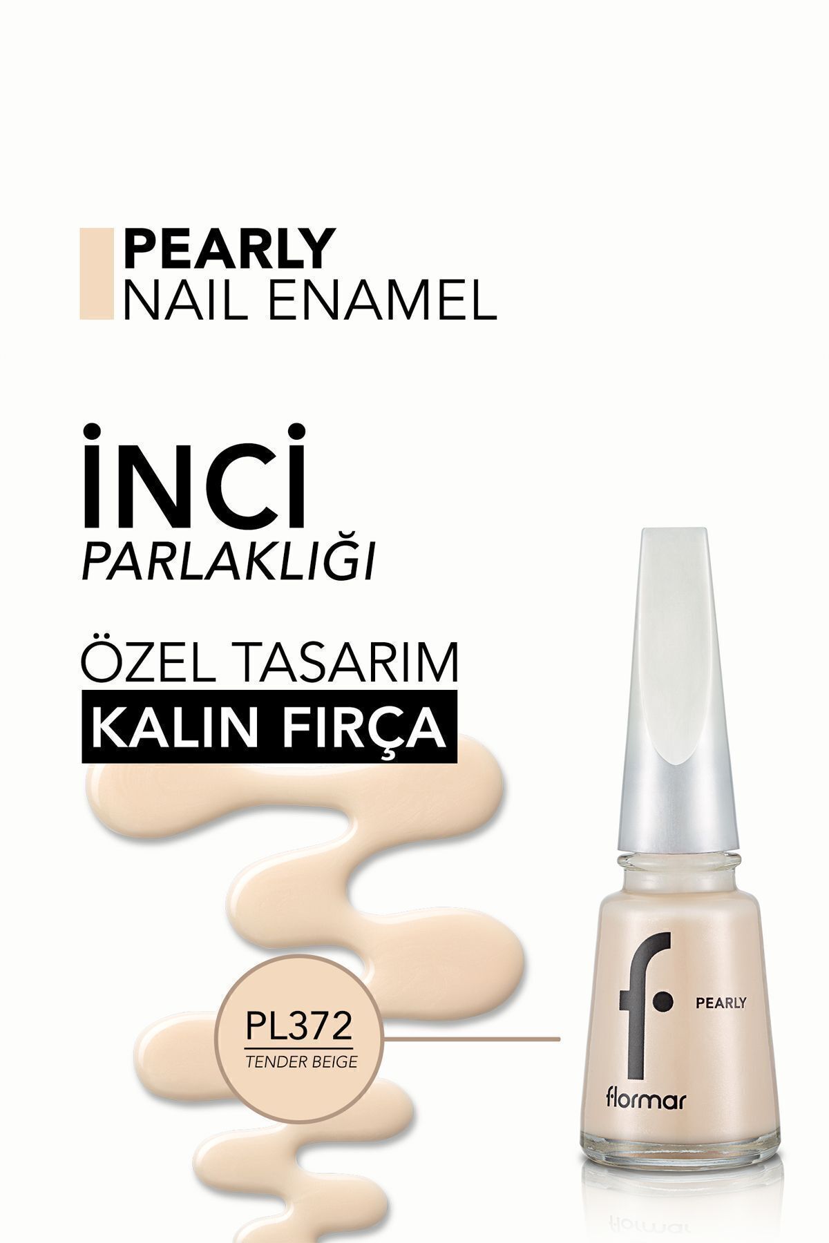 FLORMAR SEDEFLİ PARLAK OJE (BEJ) - PEARLY NAİL ENAMEL- PL372-