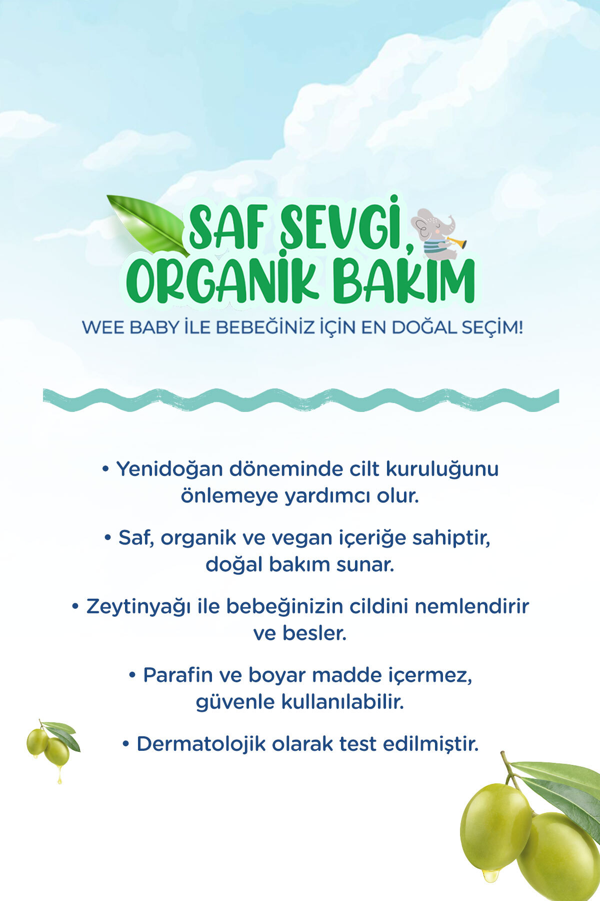 WEE BABY ORGANİK BEBEK LOSYONU 200 ML-